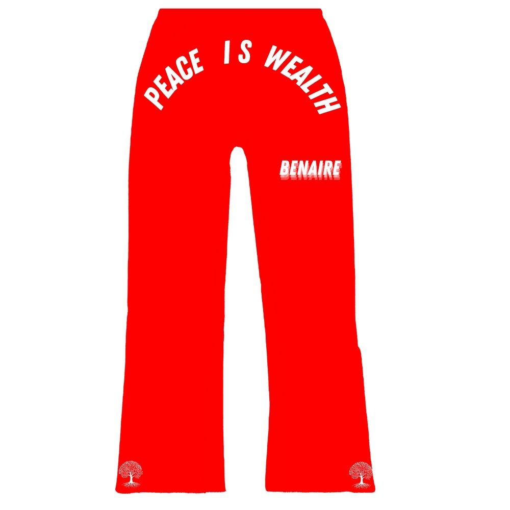 Peace Is Wealth Flared Sweatpants