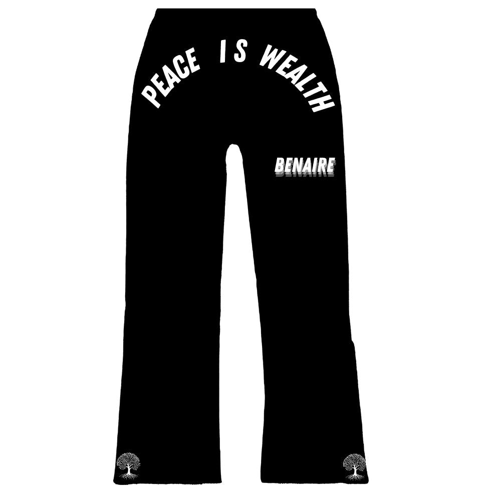 Peace Is Wealth Flared Sweatpants