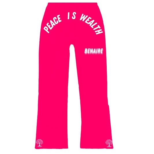 Peace Is Wealth Flare Sweatpants